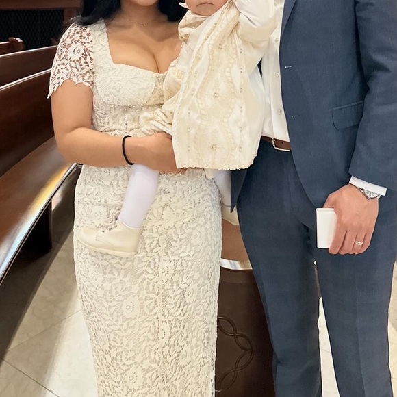 Self-Portrait Cream Sweetheart Neck MIDI - Picture 9 of 9